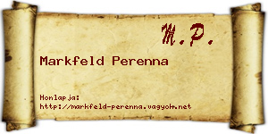 Markfeld Perenna névjegykártya
